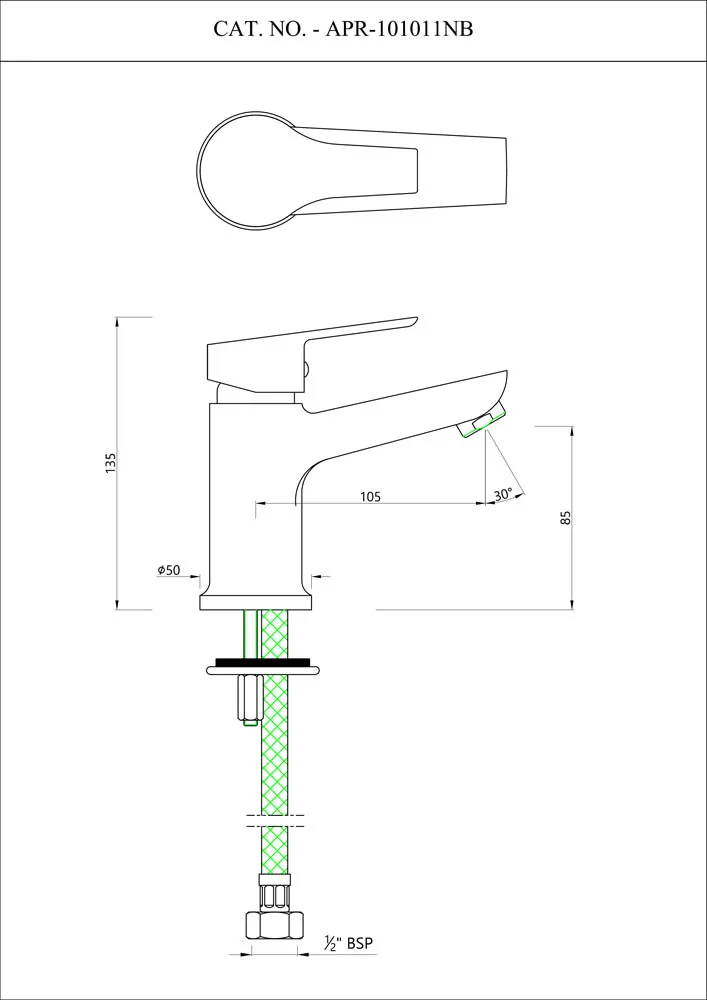 Однорычажный смеситель для раковины Essco Aspire APR-CHR-101011NB Хром Однорычажный смеситель для раковины Essco Aspire APR-CHR-101011NB Хром