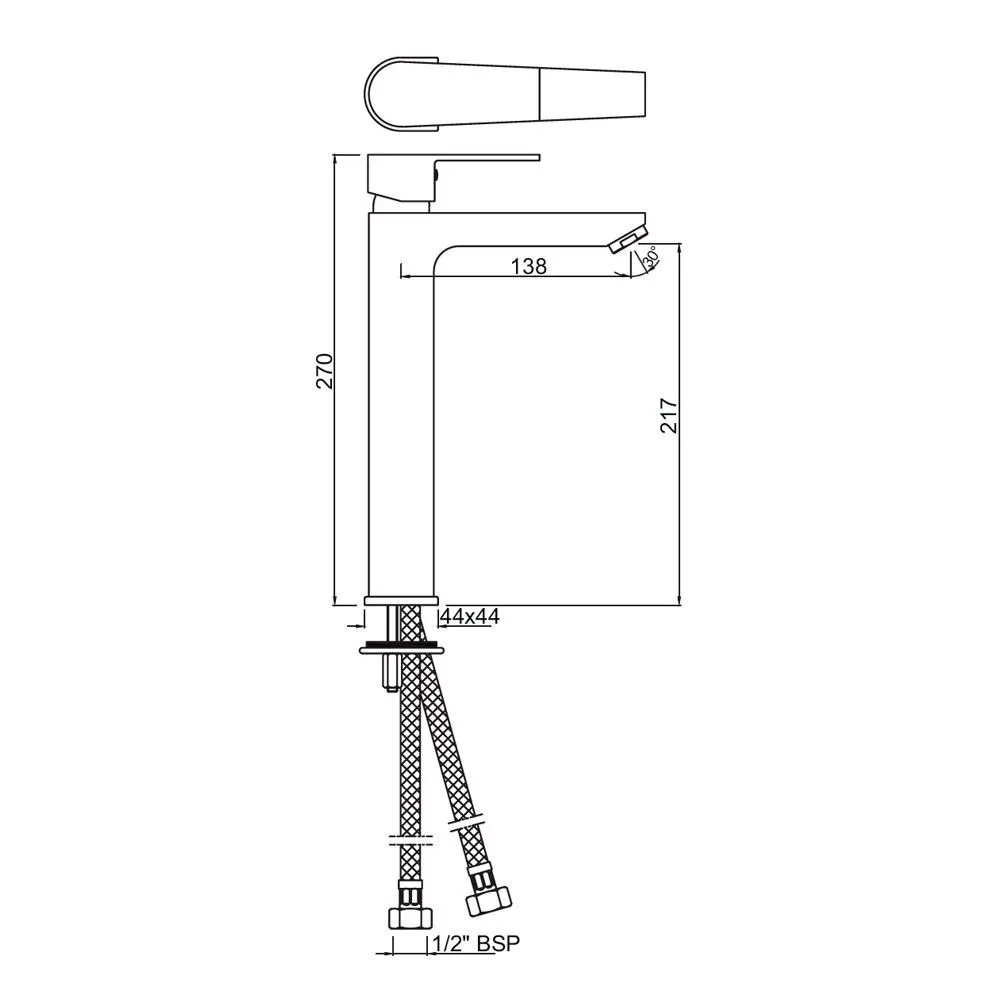 Смеситель для раковины Jaquar Aria ARI-CHR-39005B Хром