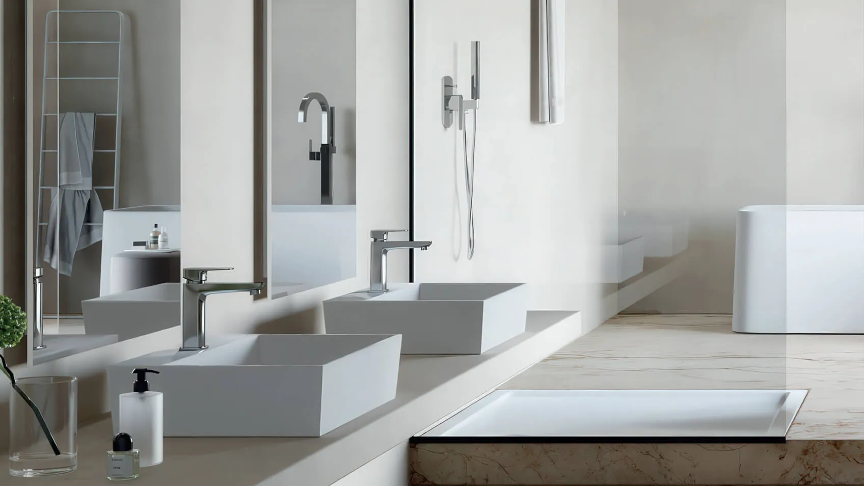 Современная ванная комната от Jaquar Kubix Prime