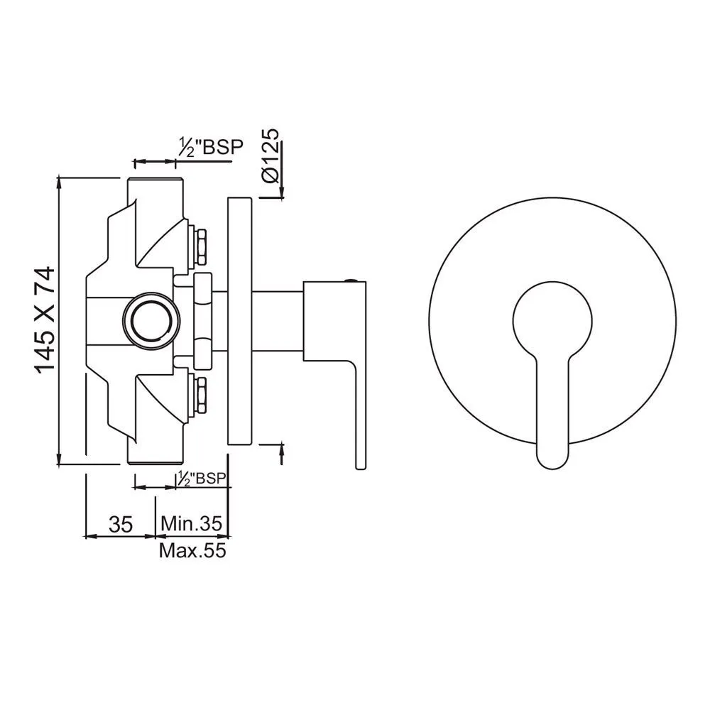 Переключатель потоков Jaquar Fusion FUS-CHR-29421 Хром