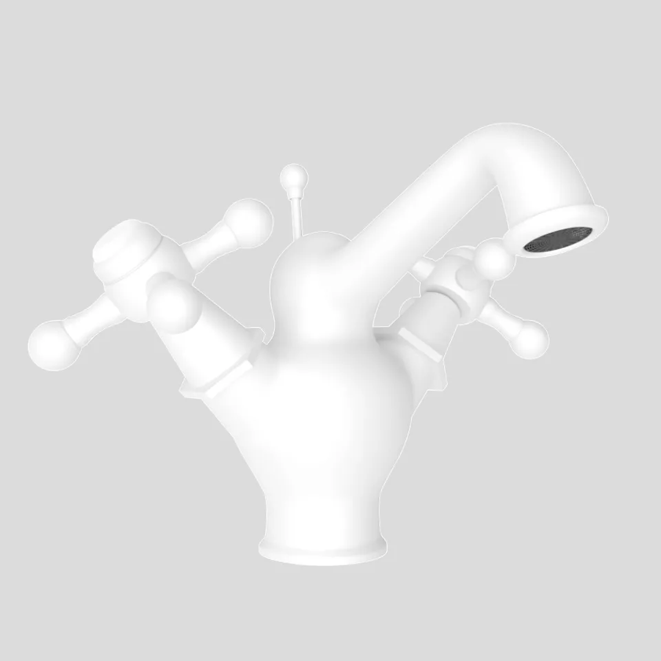 Смеситель для раковины Jaquar Queens QQT-WHM-7169B Белый матовый