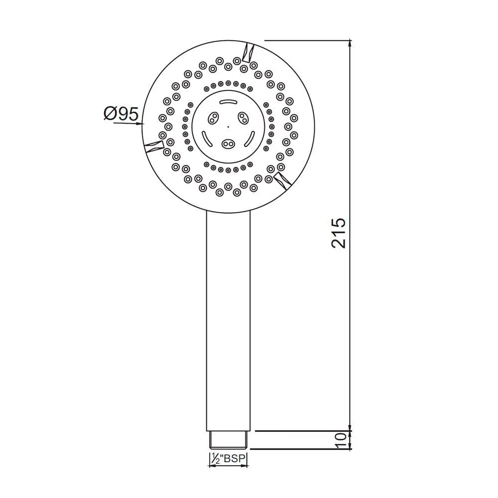 Ручной душ 3-режимный Jaquar HSH-CHR-1739 Хром