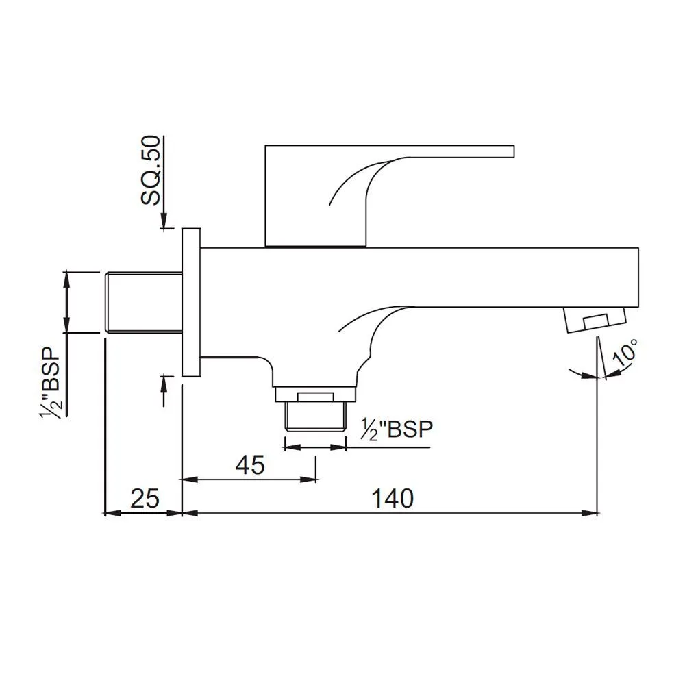 Двухходовой напорный кран Jaquar Vignette Prime VGP-CHR-81041 Хром