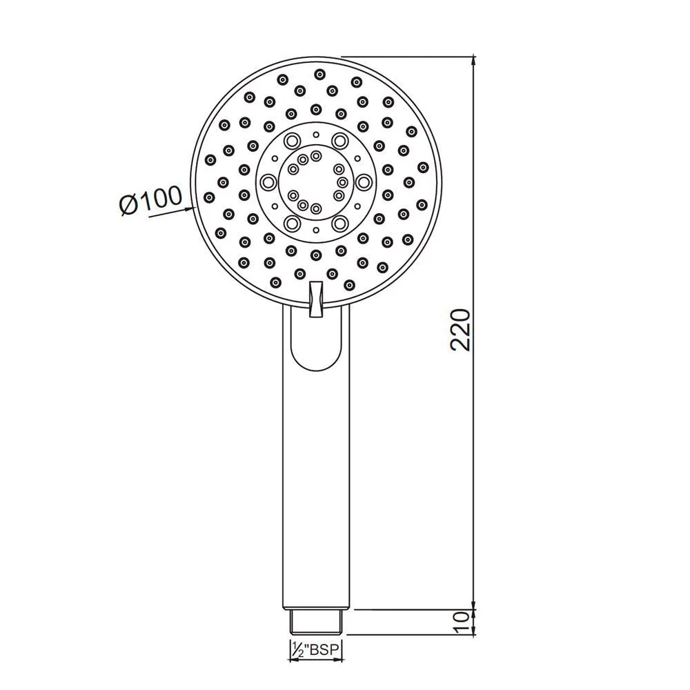 Ручной душ 3-режимный Jaquar HSH-CHR-1939 Хром