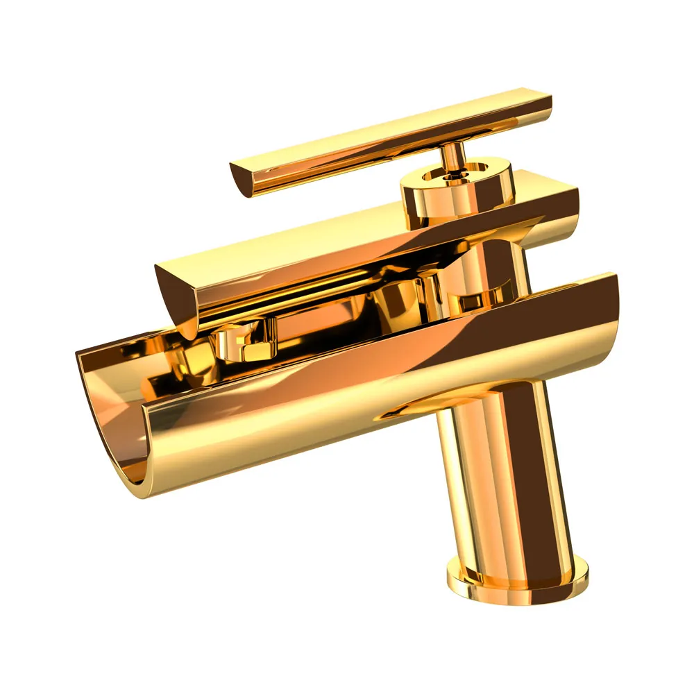Смеситель для раковины Artize Confluence CNF-GBP-69011B Глянцевое золото PVD