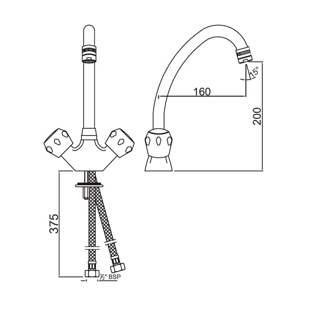 Смеситель для раковины Jaquar Astra AQT-CHR-3171B Хром