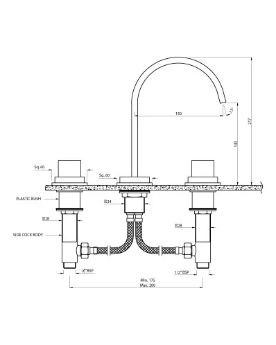 Смеситель для раковины Artize Cellini CEL-CHR-47189 Хром
