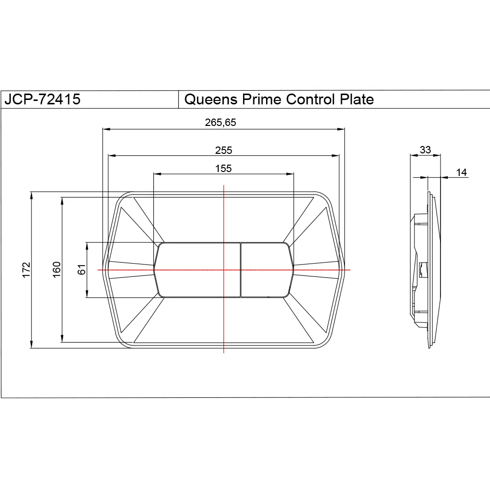 Клавиши смыва Jaquar Queens Prime JCP-CHR-72415 Хром