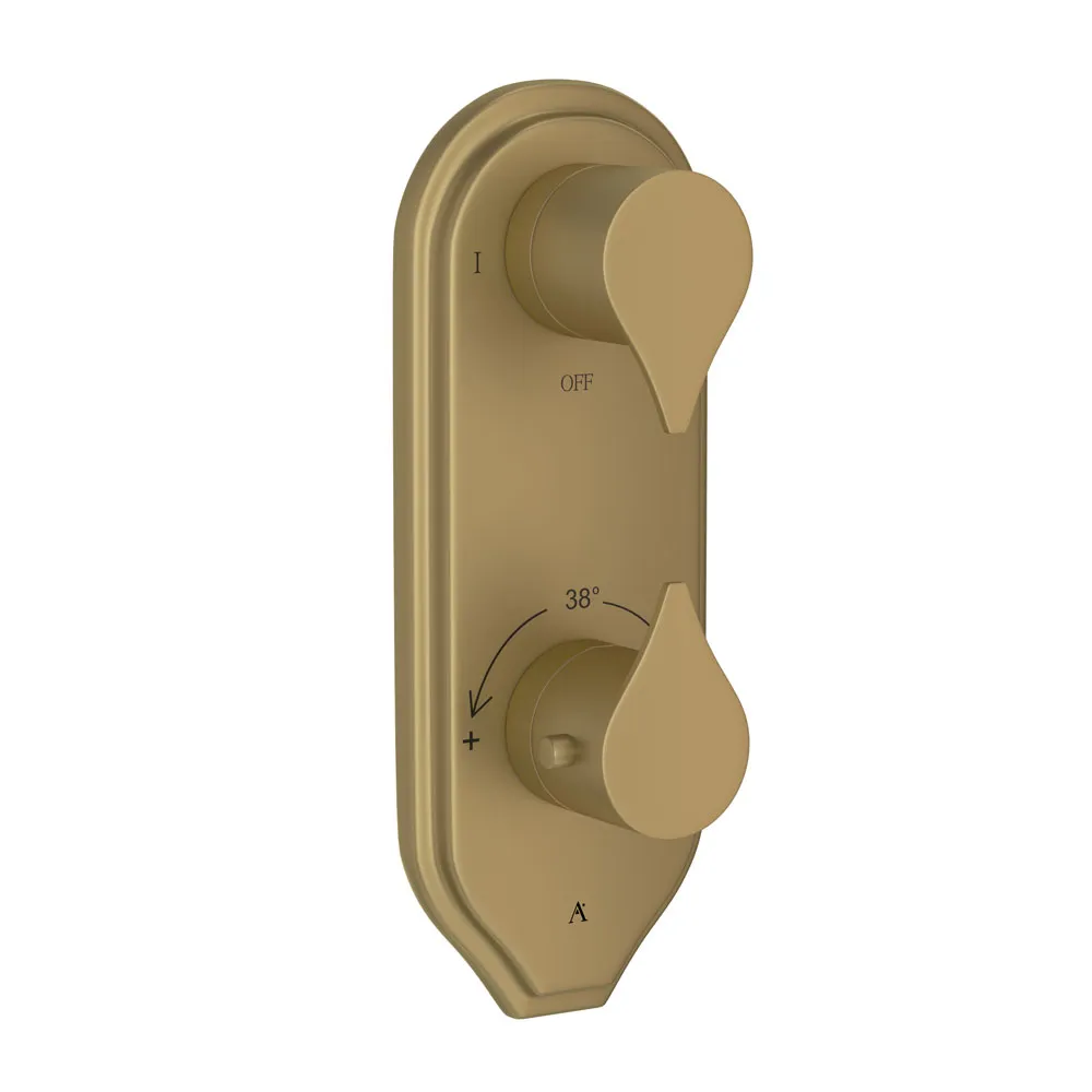 Смеситель для ванны встраиваемый Artize Tiaara TIA-GMP-73681N Матовое золото PVD