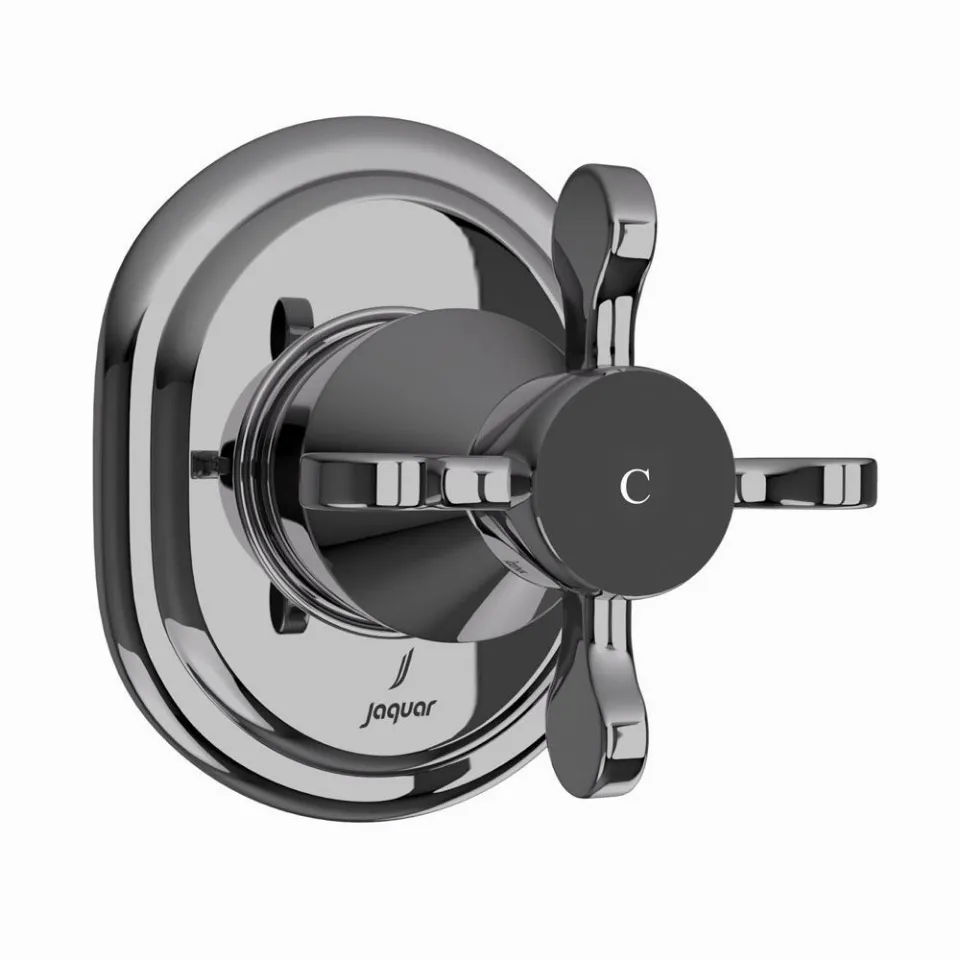 Кран запорный встраиваемый Jaquar Queens Prime QQP-BCH-7089PM Черный хром