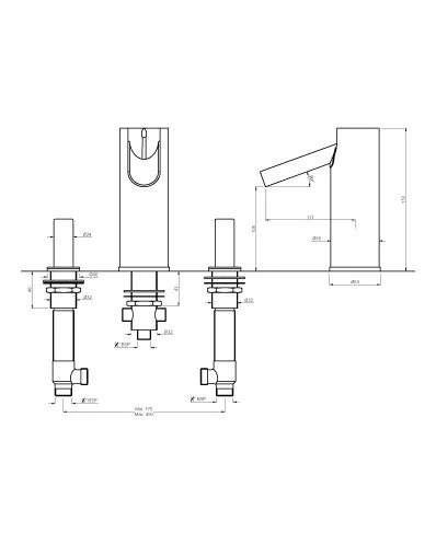 Смеситель для раковины Artize Fleur FLE-CHR-63189 Хром
