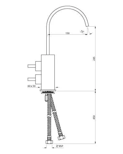 Смеситель для раковины Artize Cellini CEL-CHR-47167B Хром
