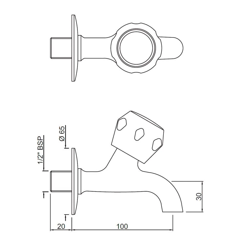 Кран Jaquar Astra AQT-CHR-3047 Хром