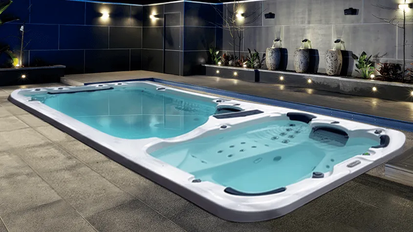 Эксклюзивное предложение: СПА-бассейн для плавания с спа-зоной на 5 мест и превратите ваш дом в оазис релакса и уюта!