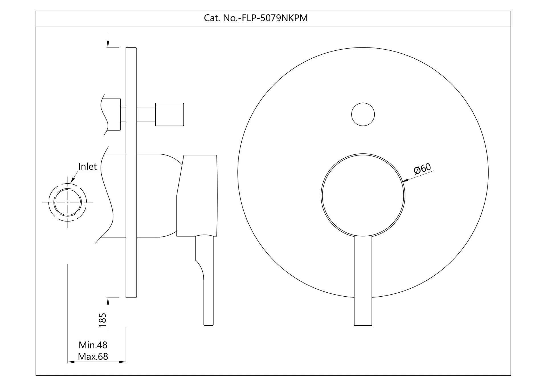 Смеситель для ванны Jaquar Florentine Prime FLP-CHR-5079NKPM Хром