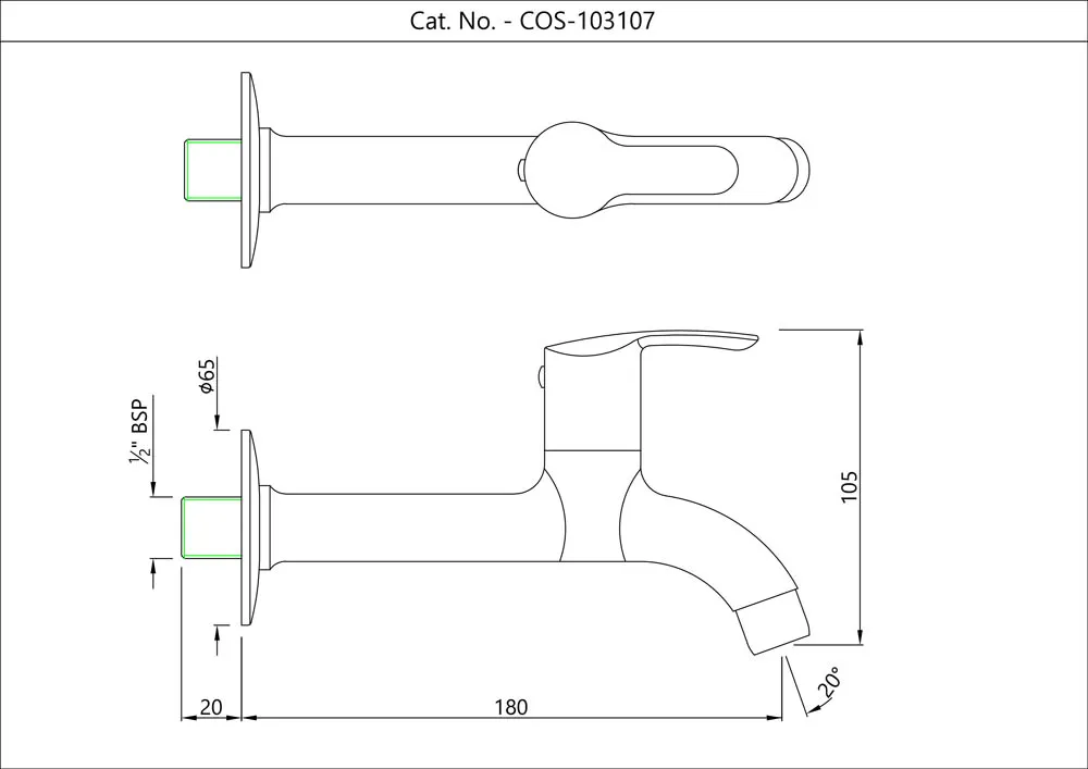 Кран для раковины Essco Cosmo COS-CHR-103107 Хром