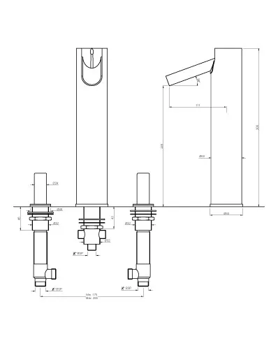 Смеситель для раковины Artize Fleur FLE-CHR-63195 Хром