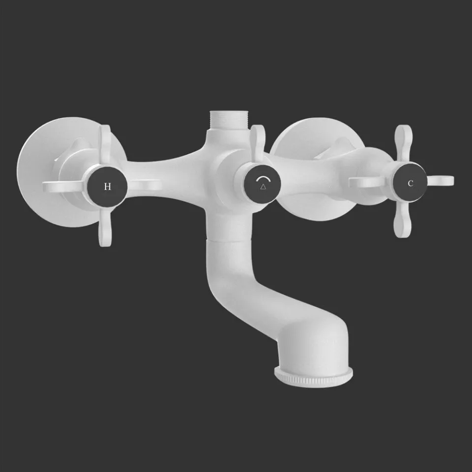 Смеситель для ванны внешний Jaquar Queens Prime QQP-WHM-7217PM Белый матовый