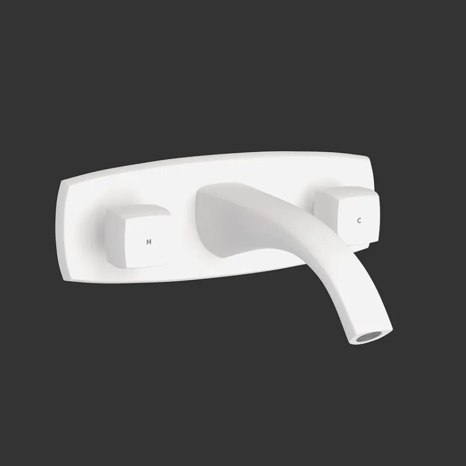 Смеситель для раковины встраиваемый Jaquar Arc ARC-WHM-87433 Белый матовый Смеситель для раковины встраиваемый Jaquar Arc ARC-WHM-87433 Белый матовый