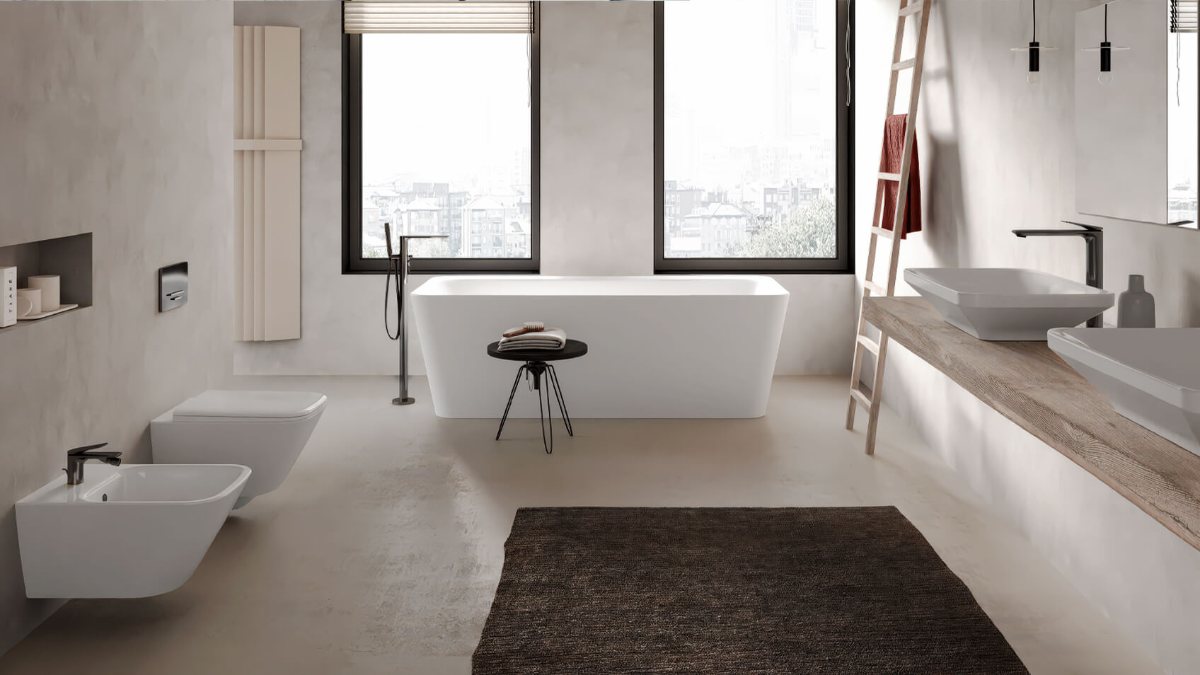 Современная ванная комната от Jaquar Laguna